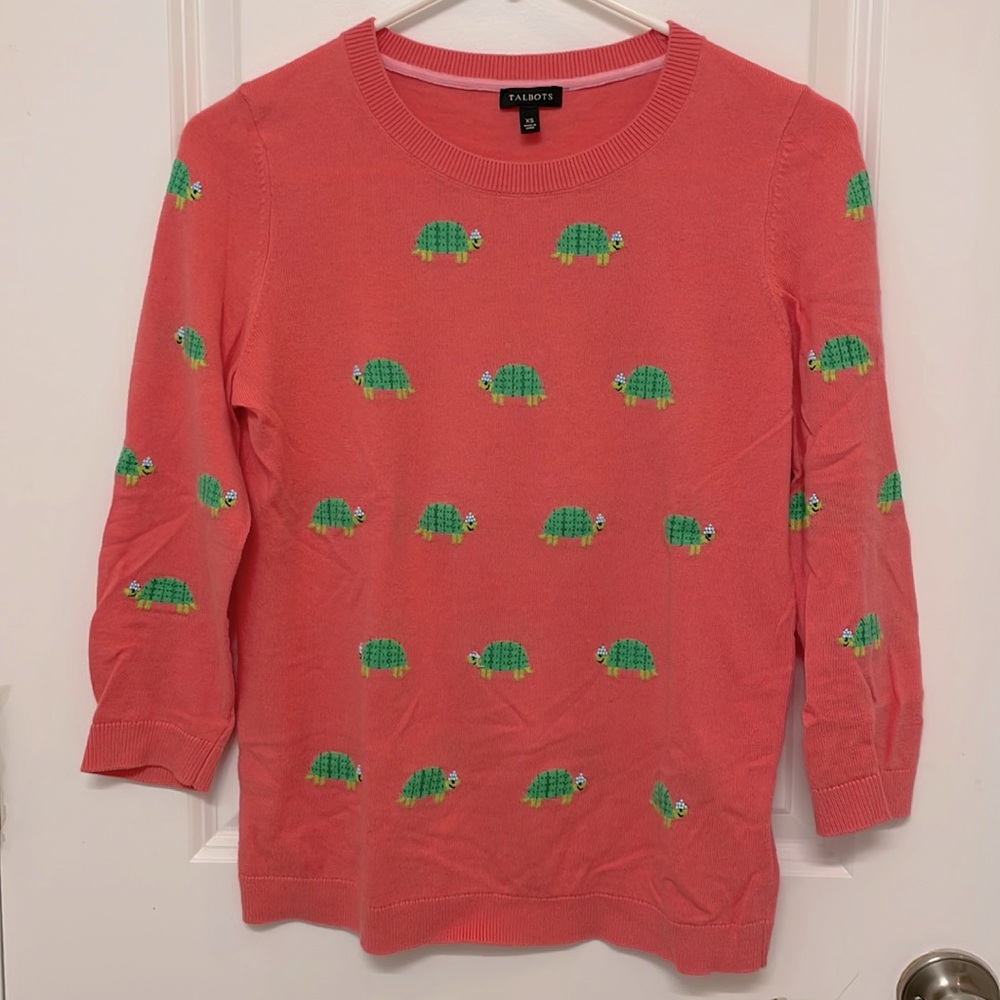 Talbots pink sweater, XS